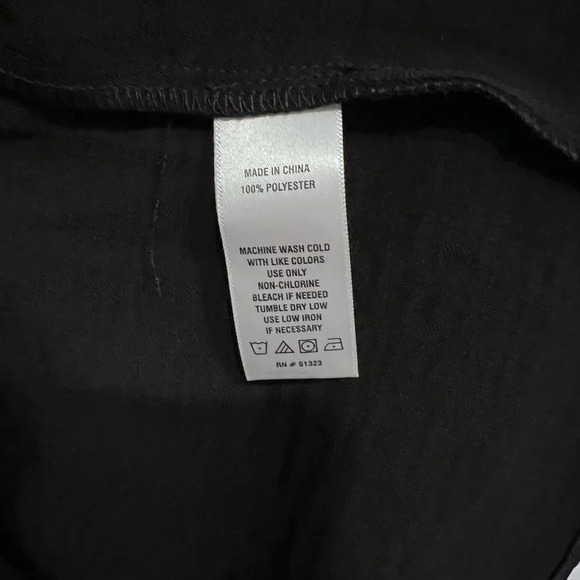 CeCe Black Split‎ V Neck Tiered Short Sleeve Dress Size Small - Picture 8 of 10